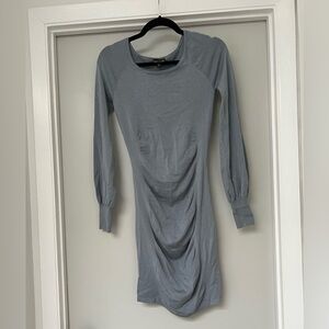 Express Light Gray Long Sleeve Dress
